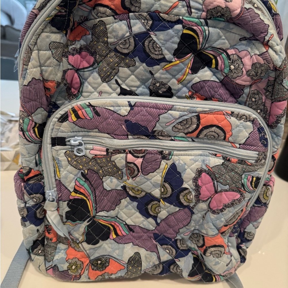 Colorful Butterfly Quilted Backpack